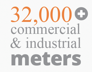 32,000 commercial & industrial meters